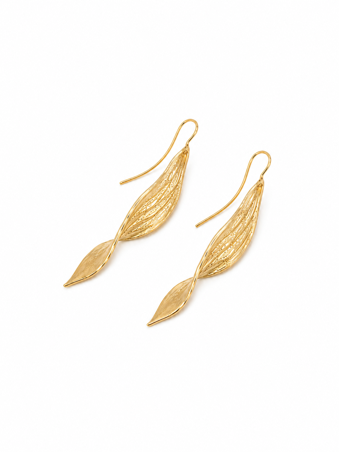 Orecchini in bronzo foglia